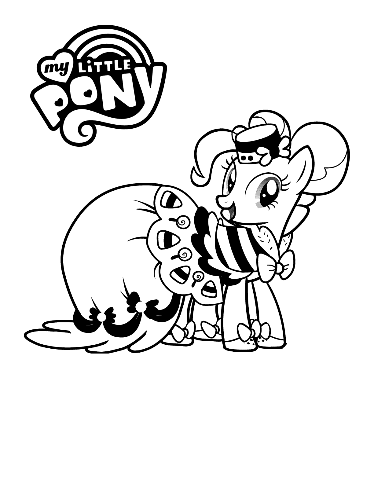 Pinkie Pie in Costume MLP Coloring Page