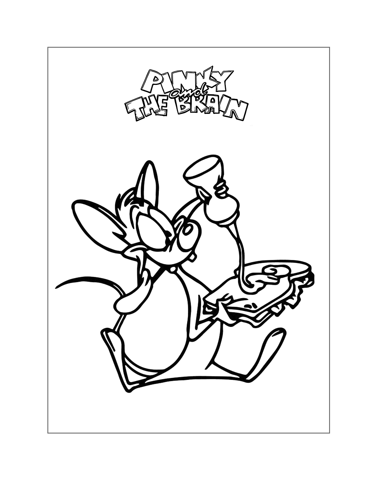 Pinky Makes A Sandwich Coloring Page