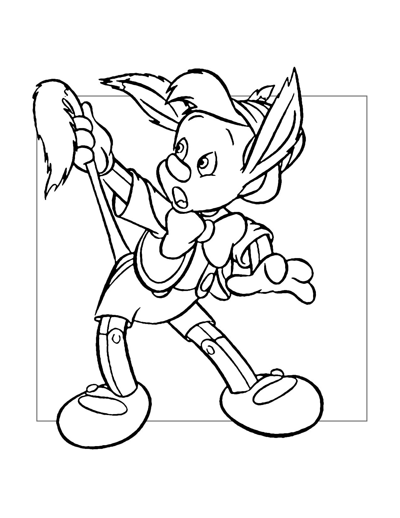Pinocchio Turns Into A Donkey Coloring Page