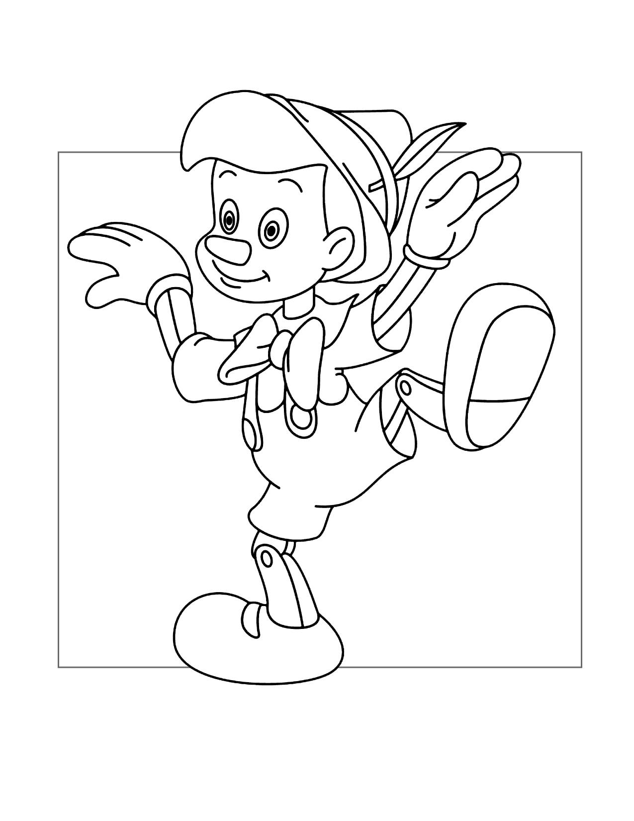 Pinocchios Got No Strings Coloring Page