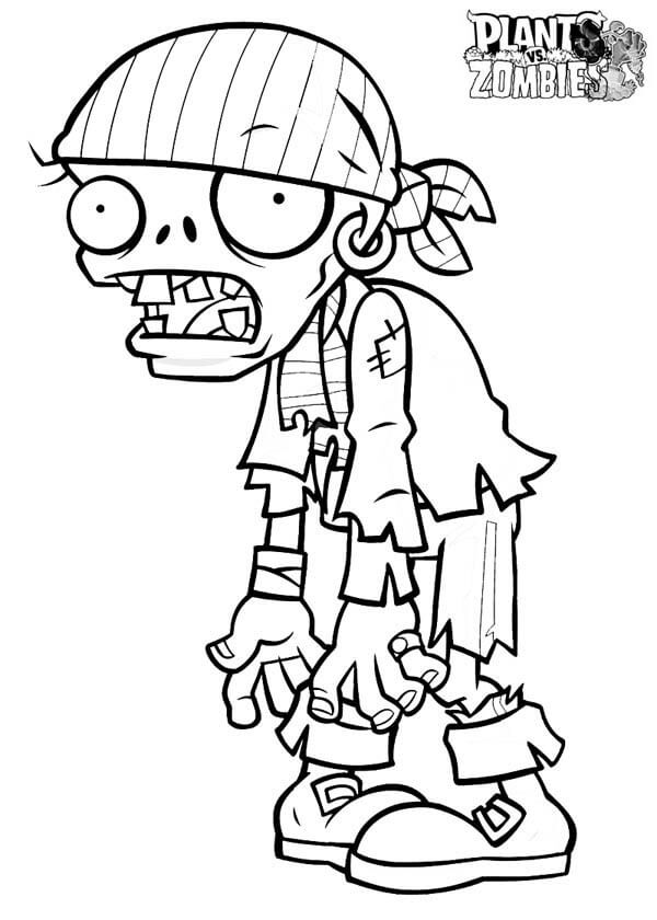 Pirate Plants Vs Zombies Coloring Pages