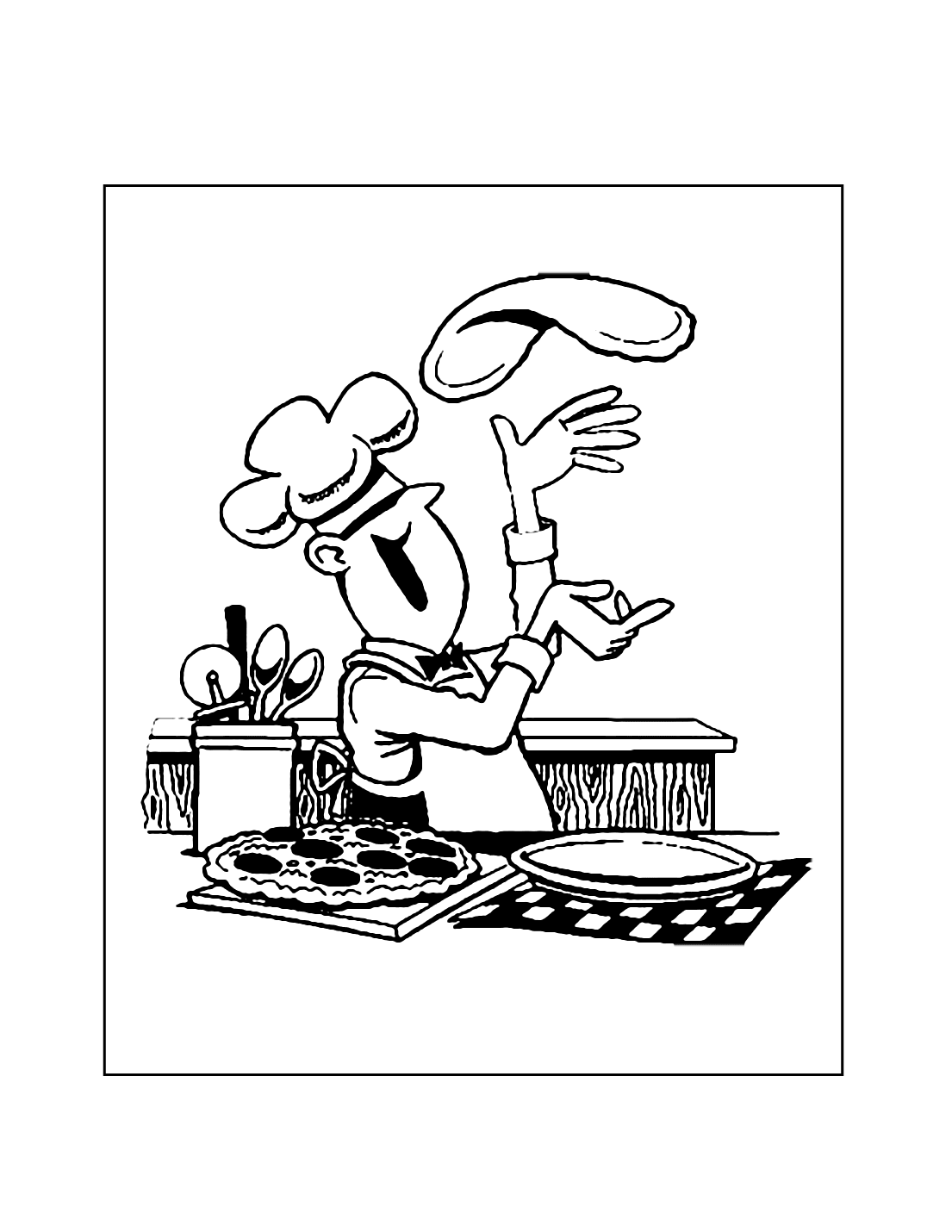 Pizza Chef Coloring Pages
