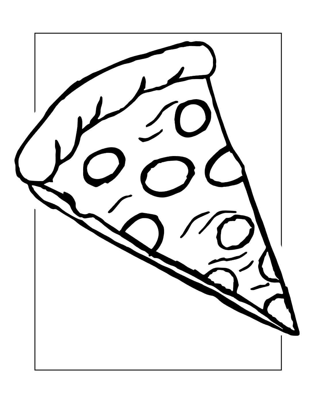 Pizza Slice Coloring Page