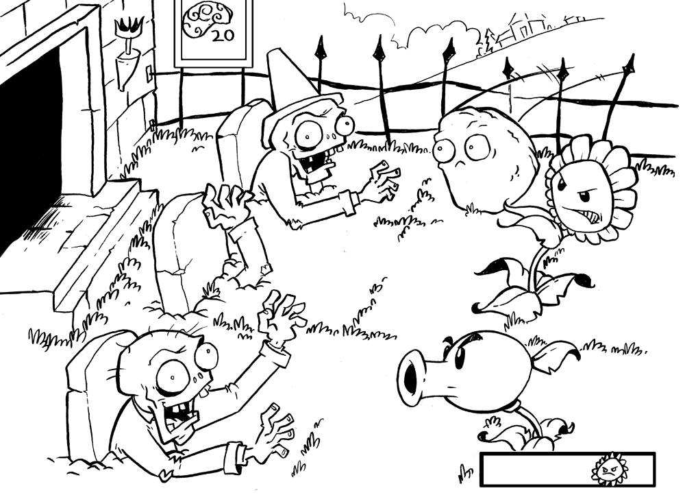 Plants Vs Zombies Printable Coloring Pages