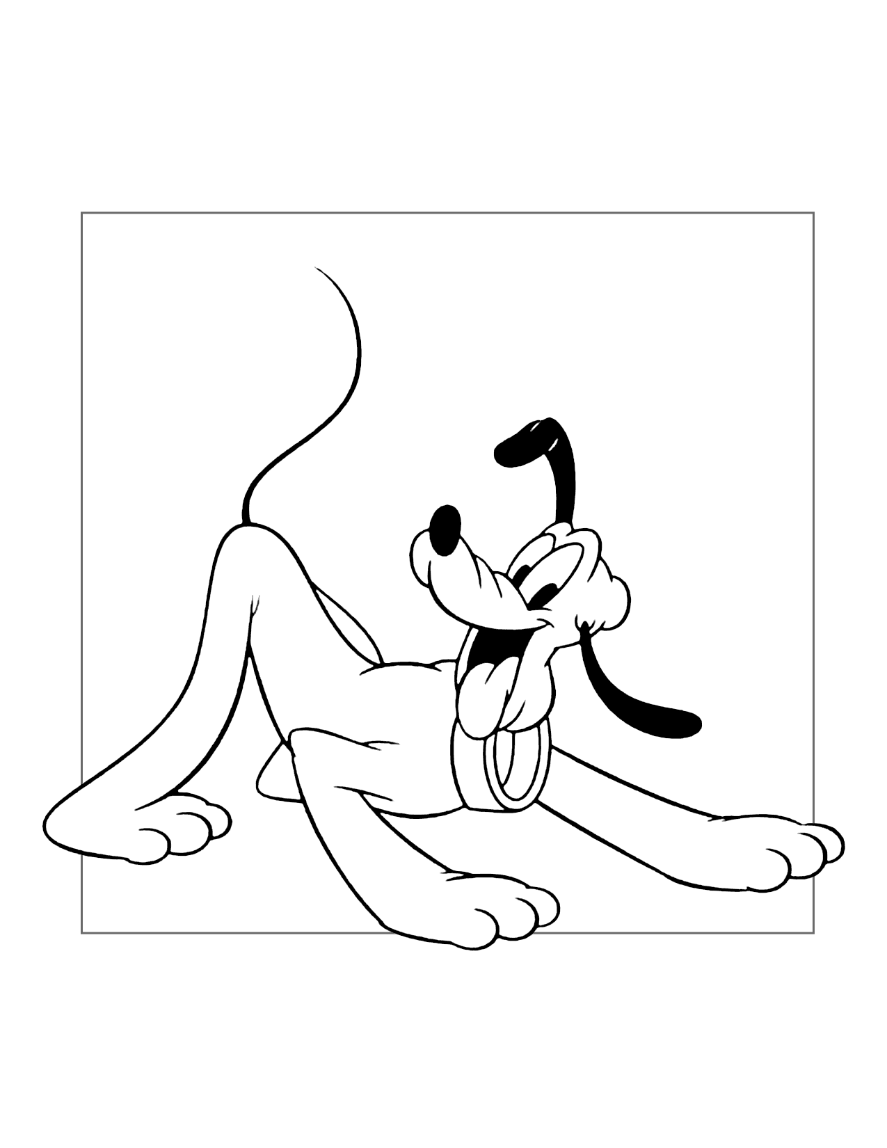 Playful Pluto Coloring Page