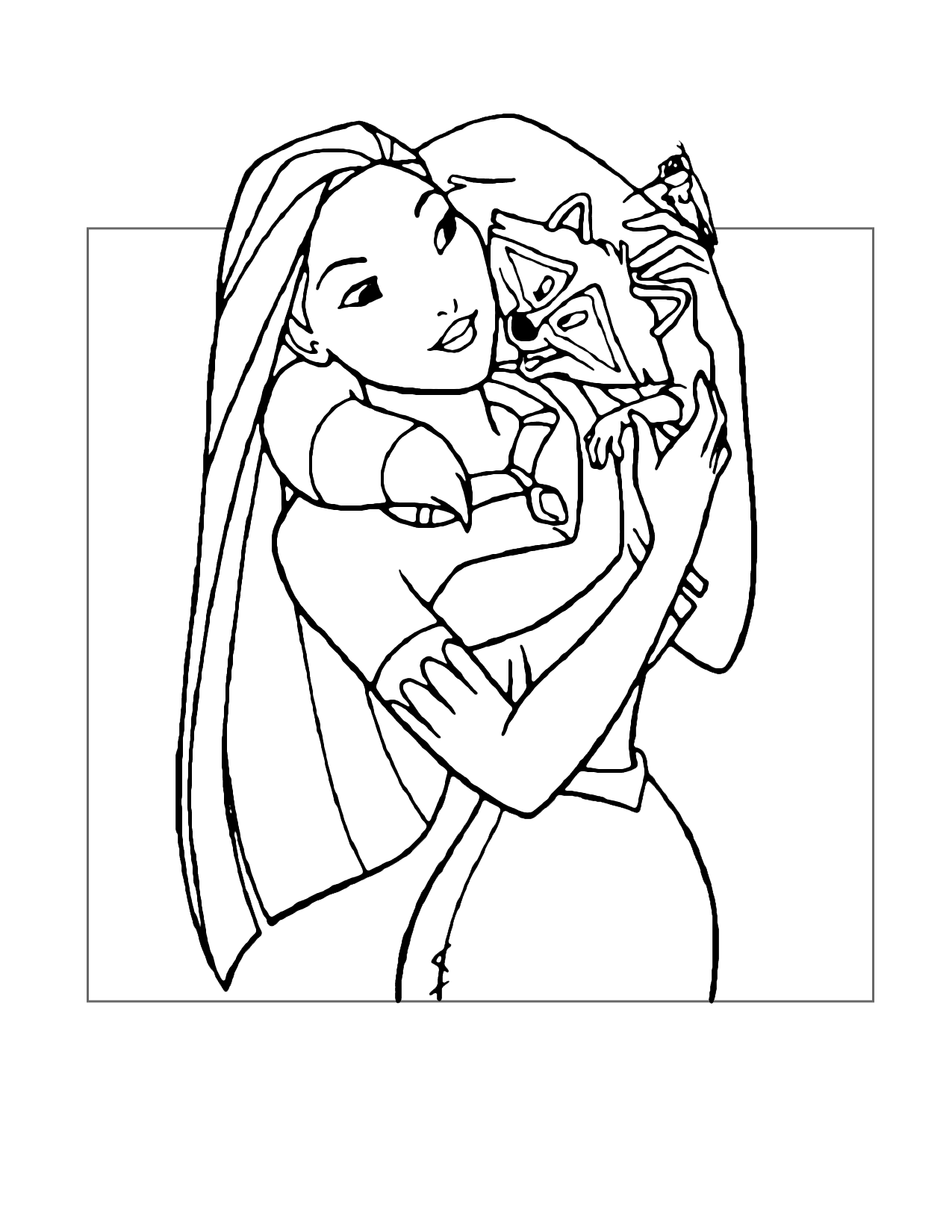 Pocahontas And Meeko Coloring Page