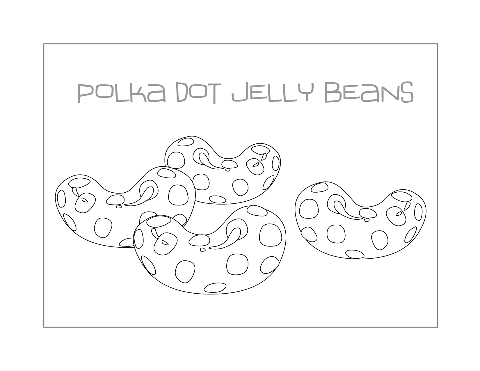 Polka Dot Jelly Beans Coloring Page