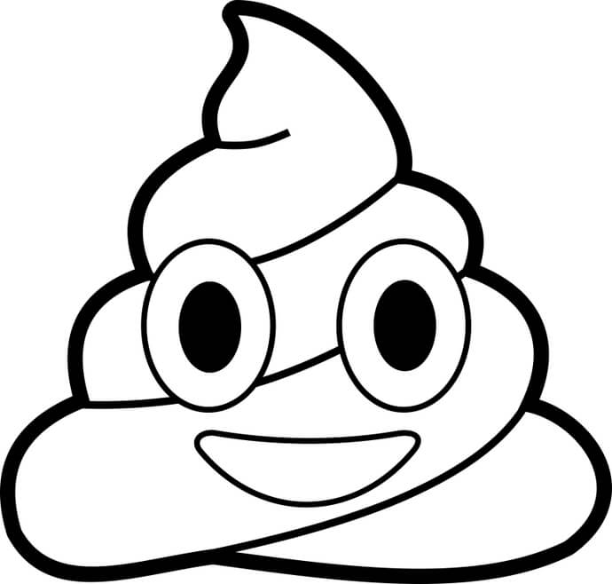 Poop Emoji Coloring Page