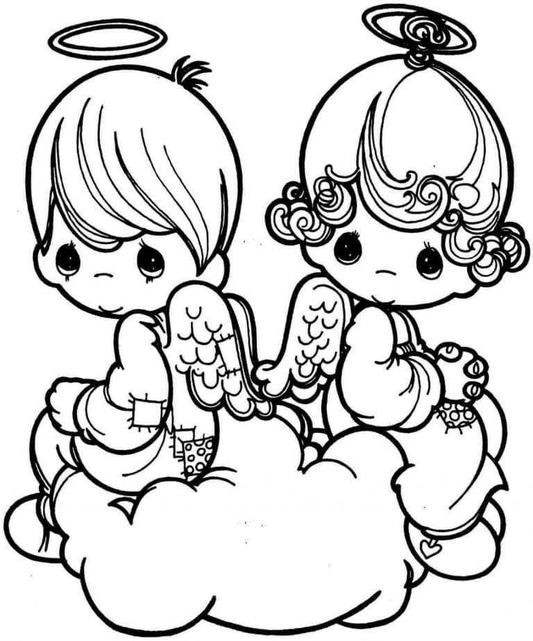 Precious Cupids Coloring Page