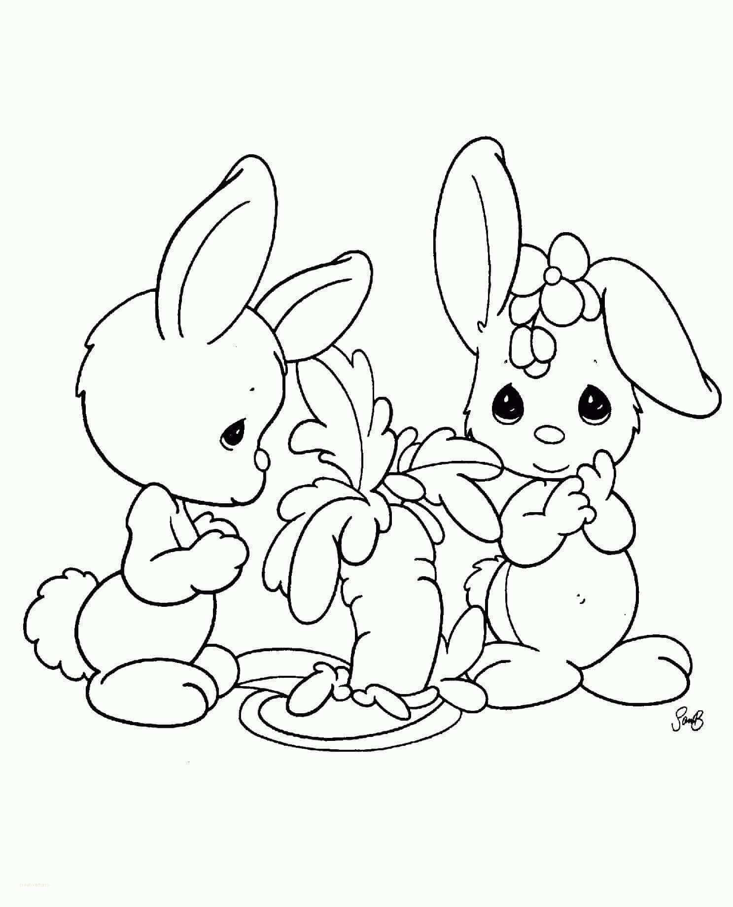 Precious Easter Bunny Coloring Page