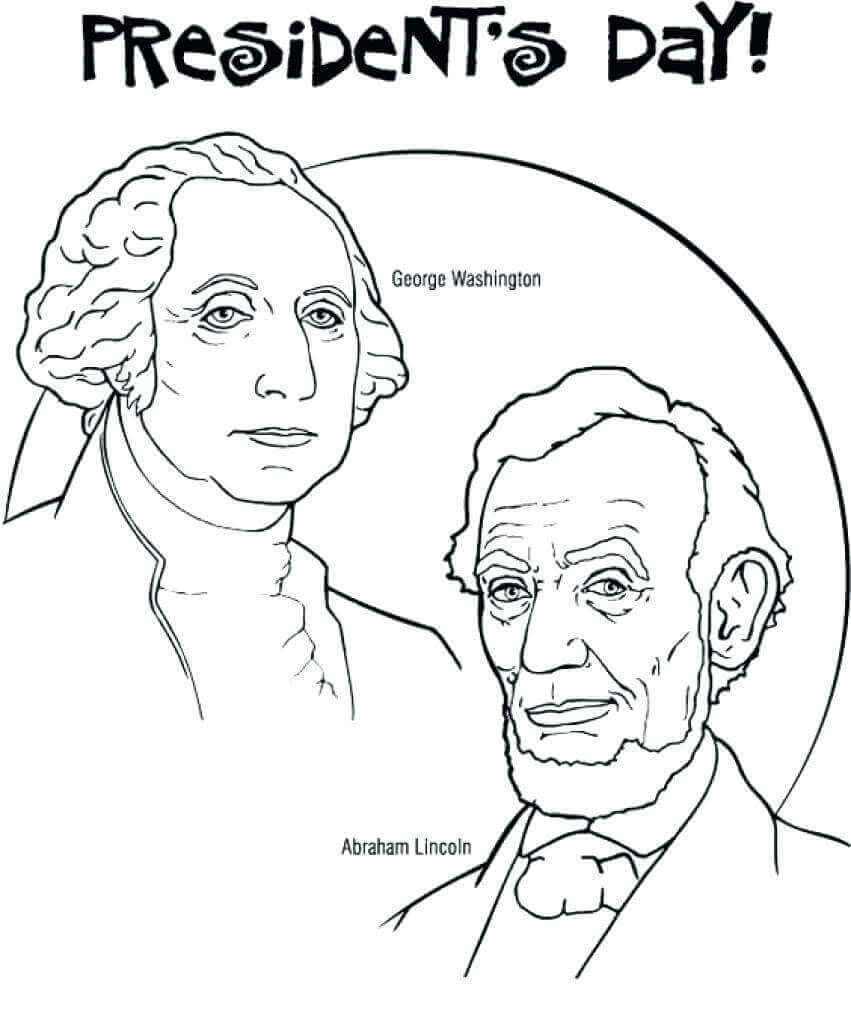 Presidents Day Coloring Pages Washington Lincoln