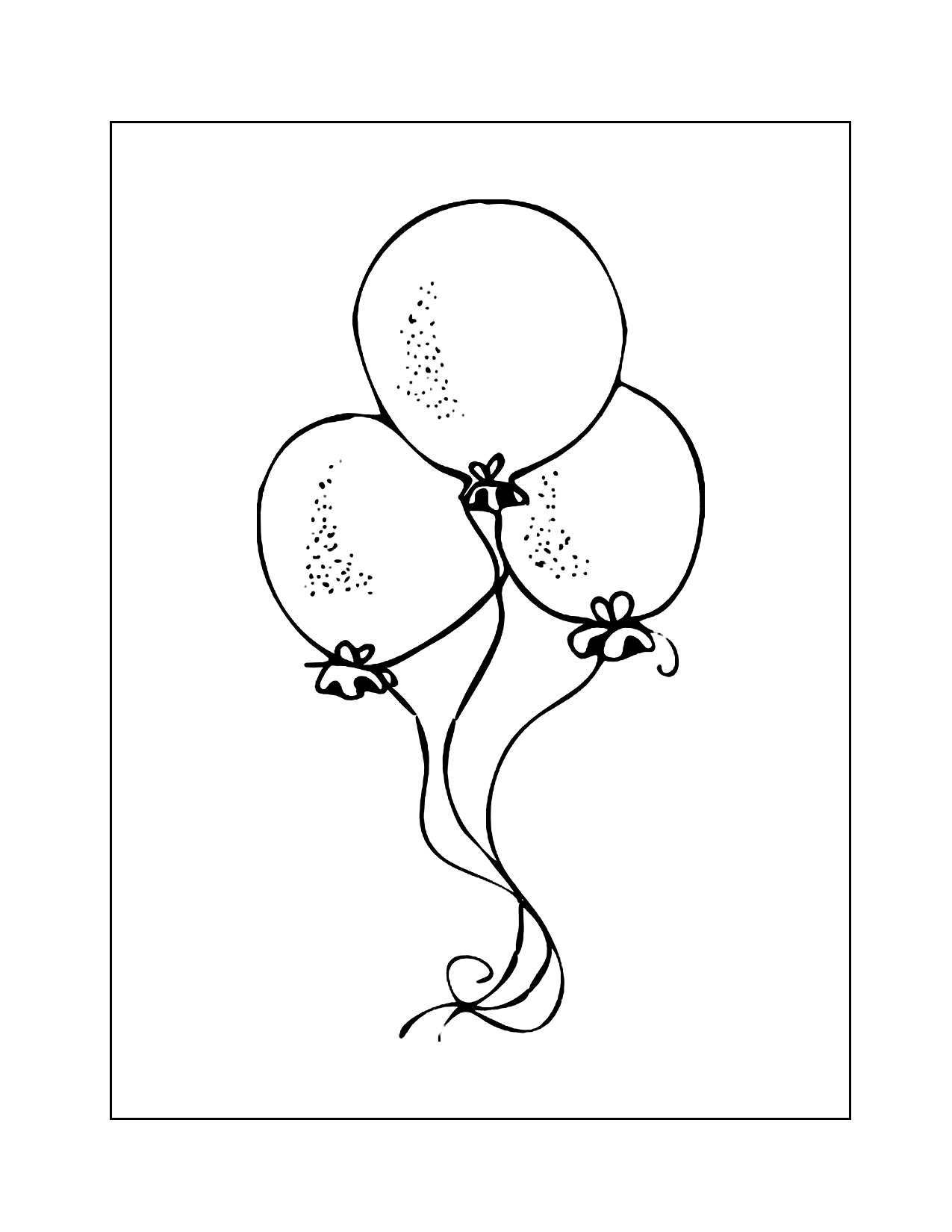 Pretty Balloons Coloring Page