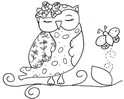 Pretty Owl Coloring Page