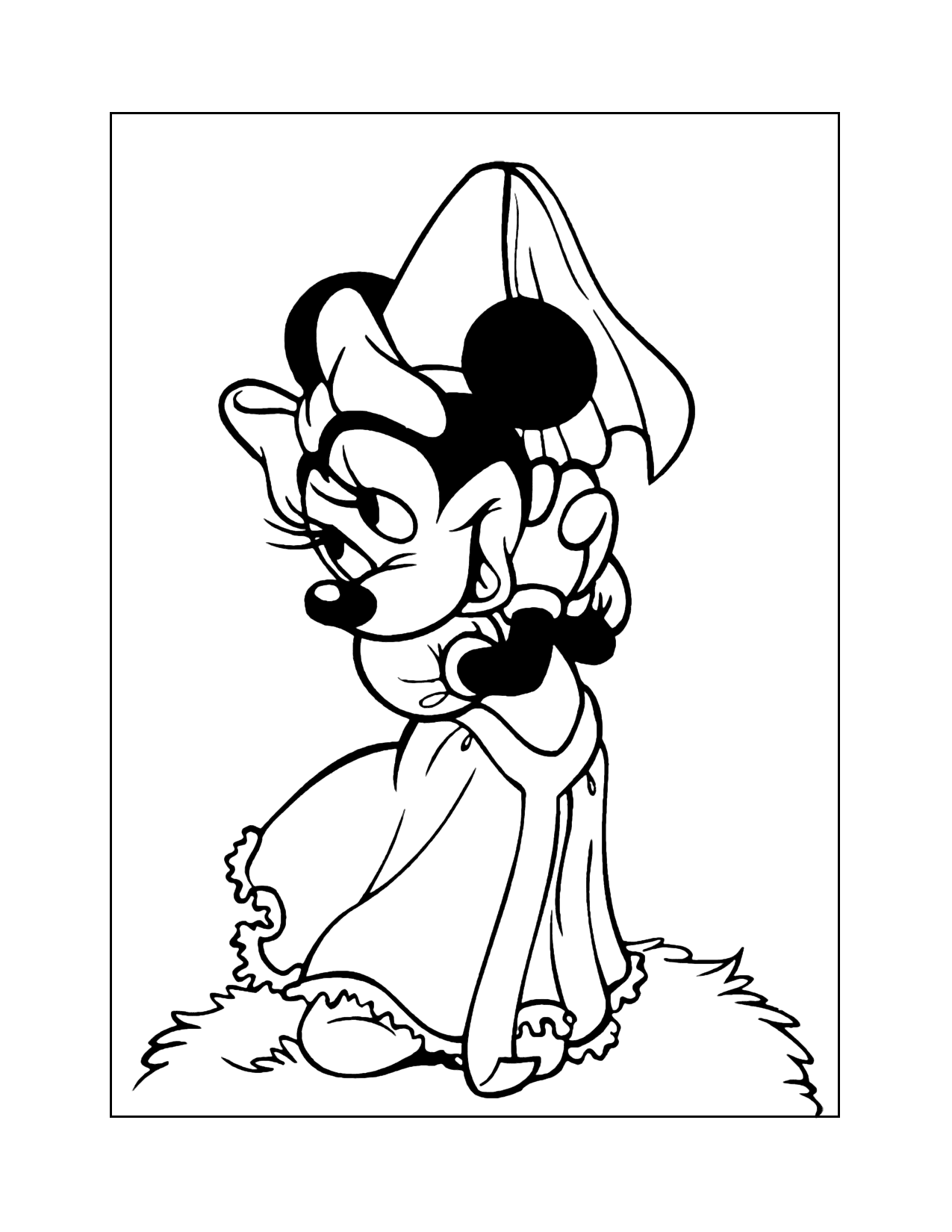 Princess Minnie Mouse Coloring Page