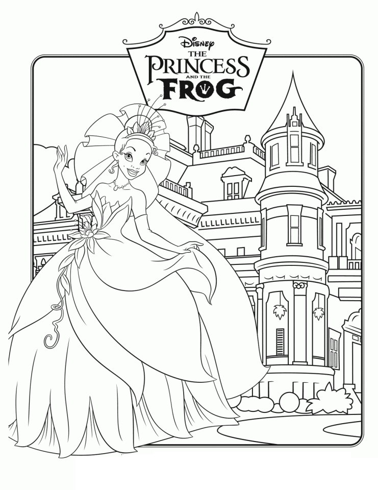 Princess and the Frog Disney Princess Coloring Pages