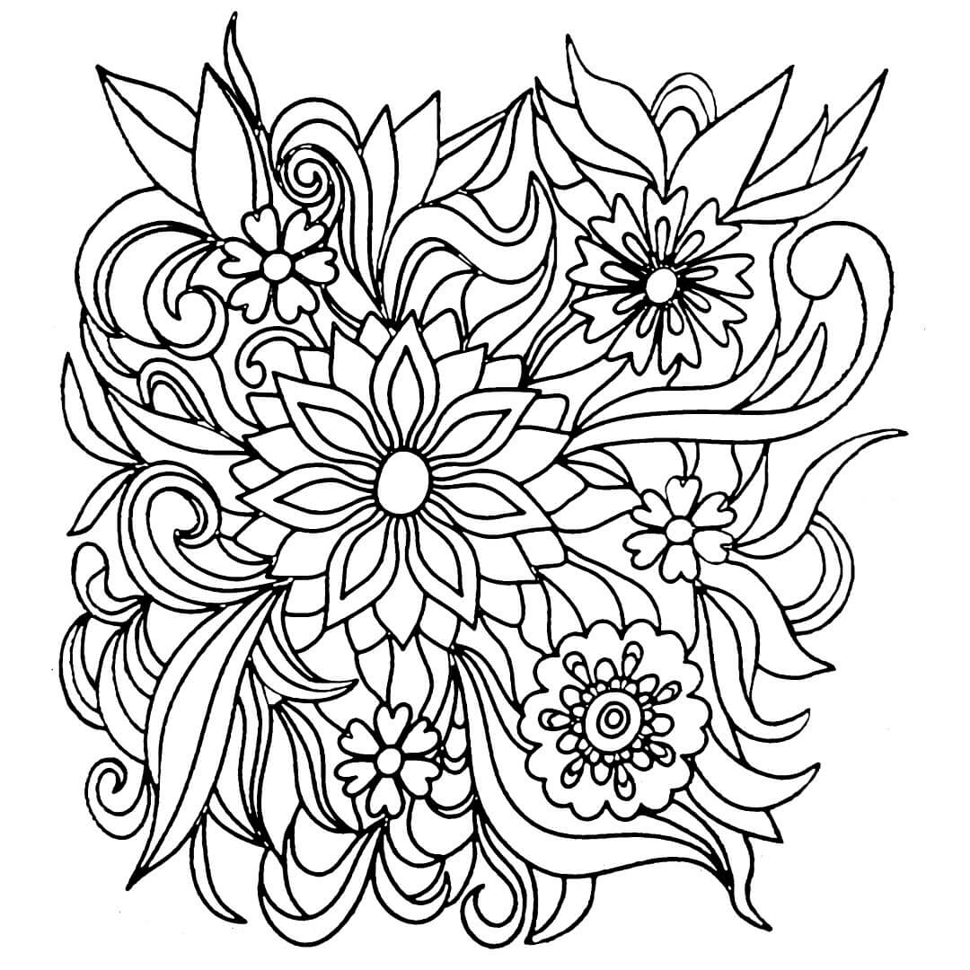 Print Flower Coloring Pages