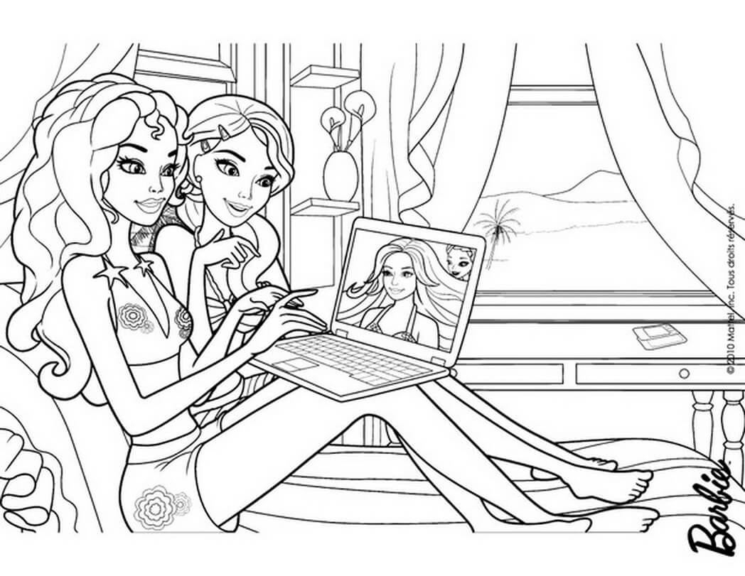Print Free Barbie Coloring Pages
