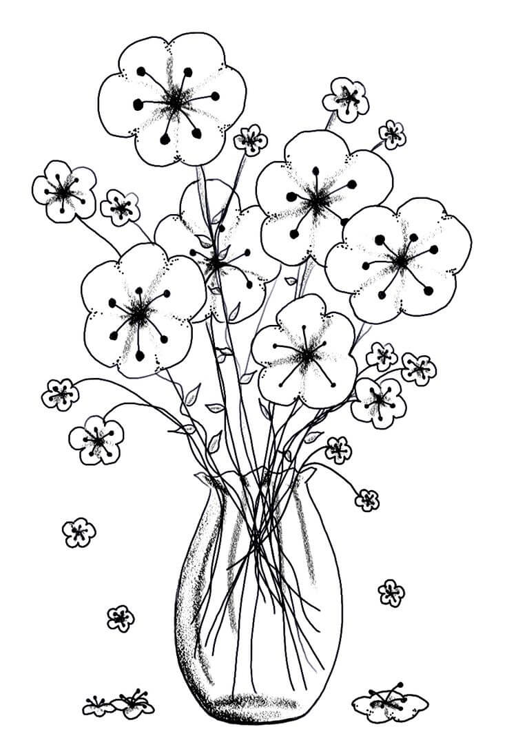 Print Free Flower Coloring Pages