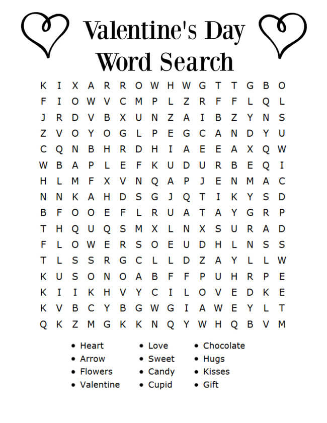 Print Free Valentine Word Search Puzzles2