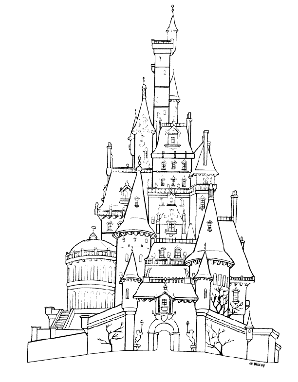 Printable Castle Coloring Page
