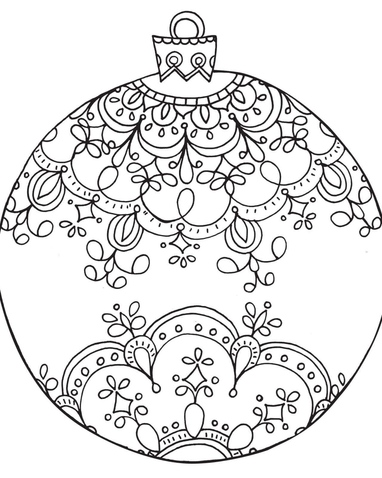 Christmas Ornaments Coloring Pages Coloring Rocks