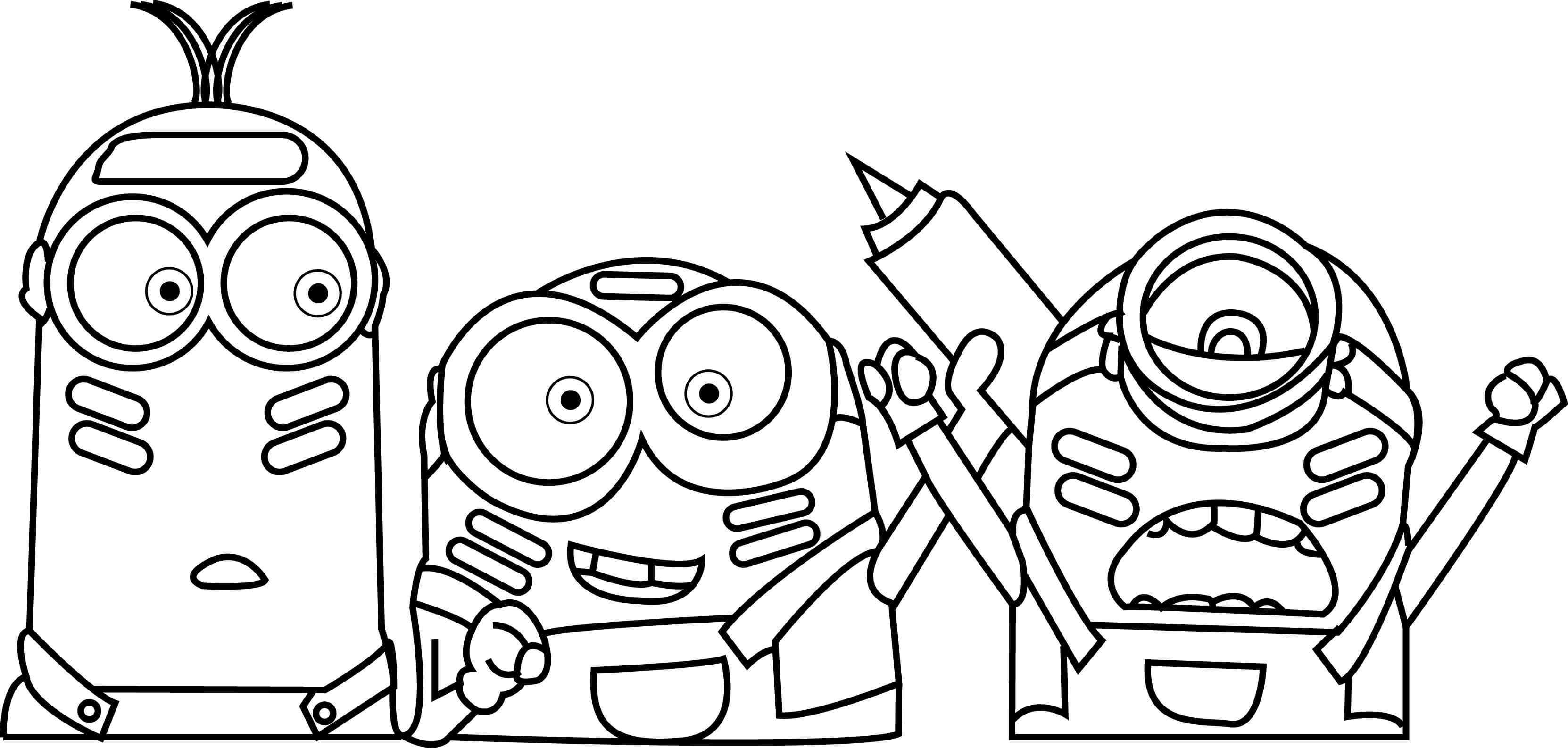 Printable Minions Coloring Page