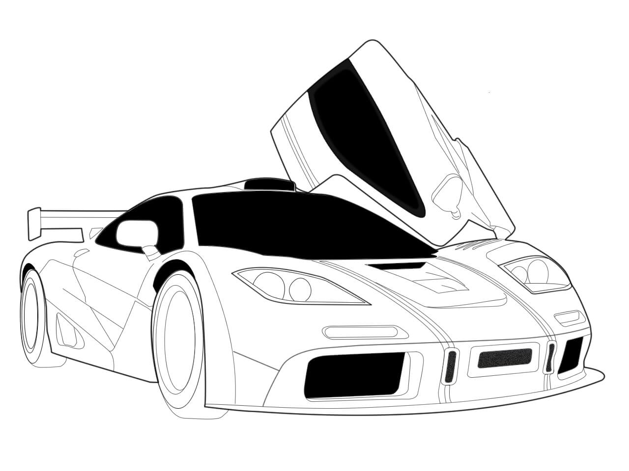 Printable Race Car Coloring Page