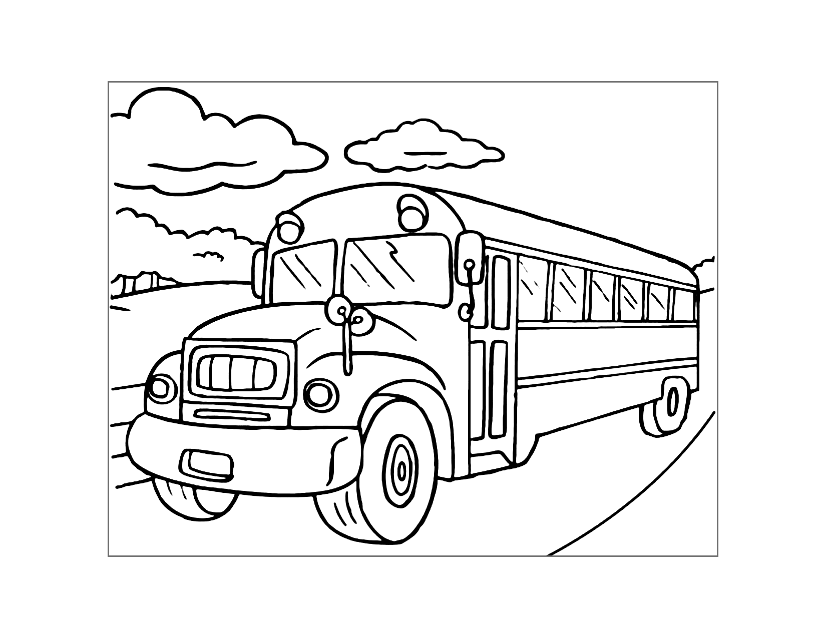 Printable School Bus Coloring Pages