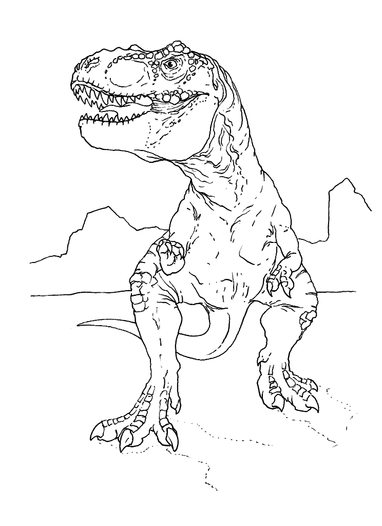 Printable T-Rex Coloring Pages