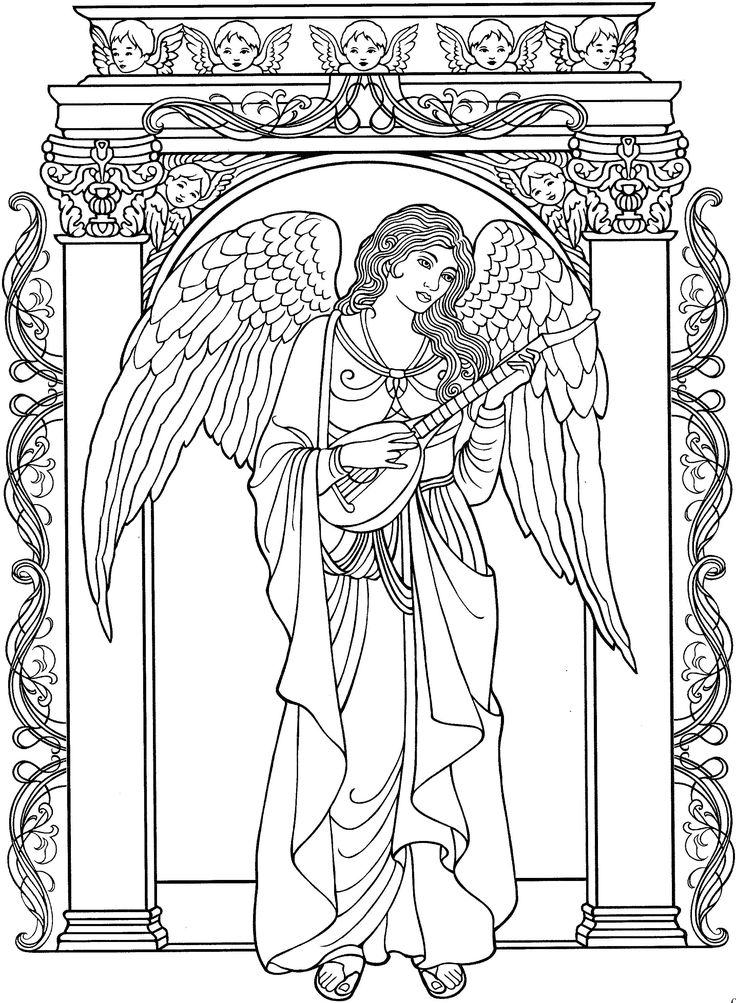 Printable Angel for Adult Coloring