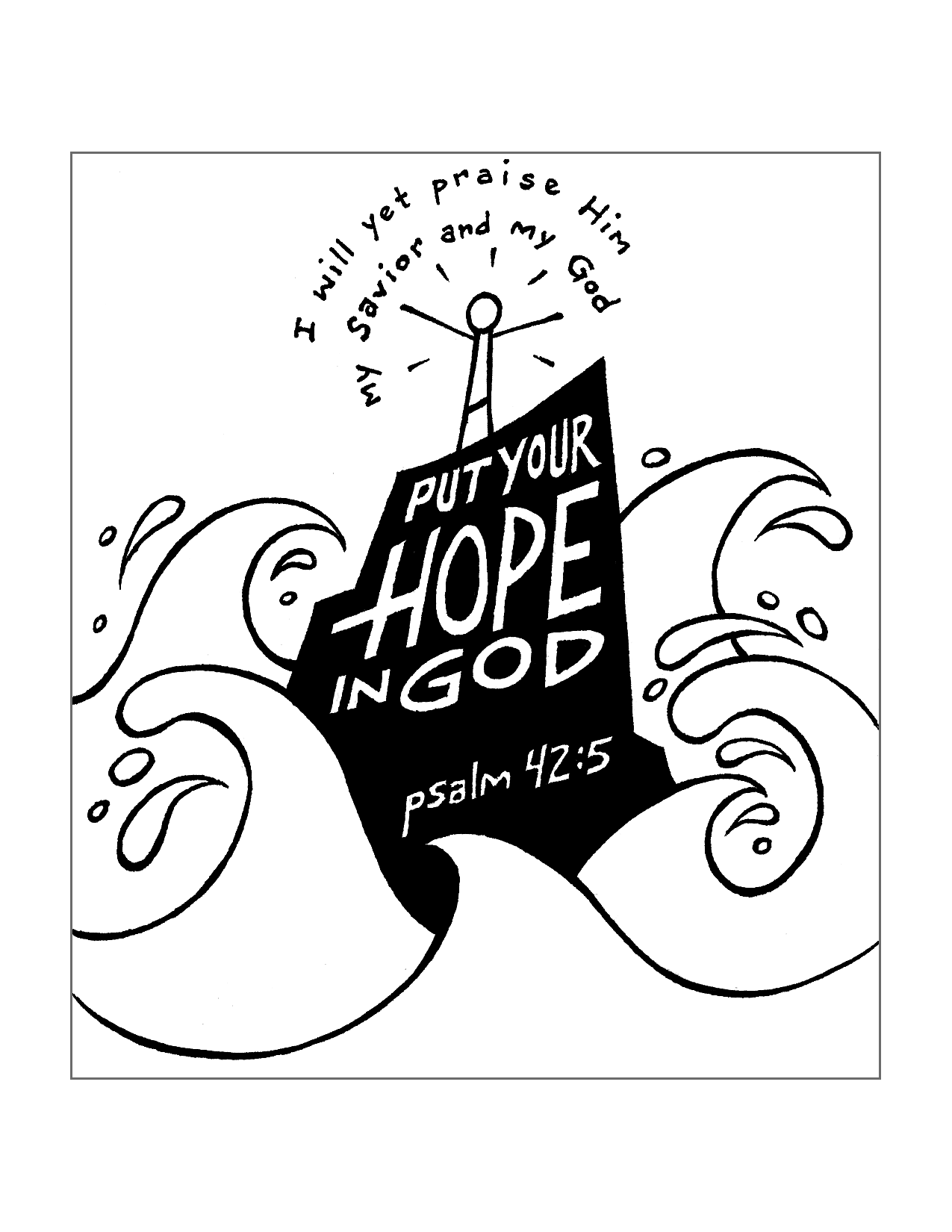 Psalm 42 5 Bible Coloring Page