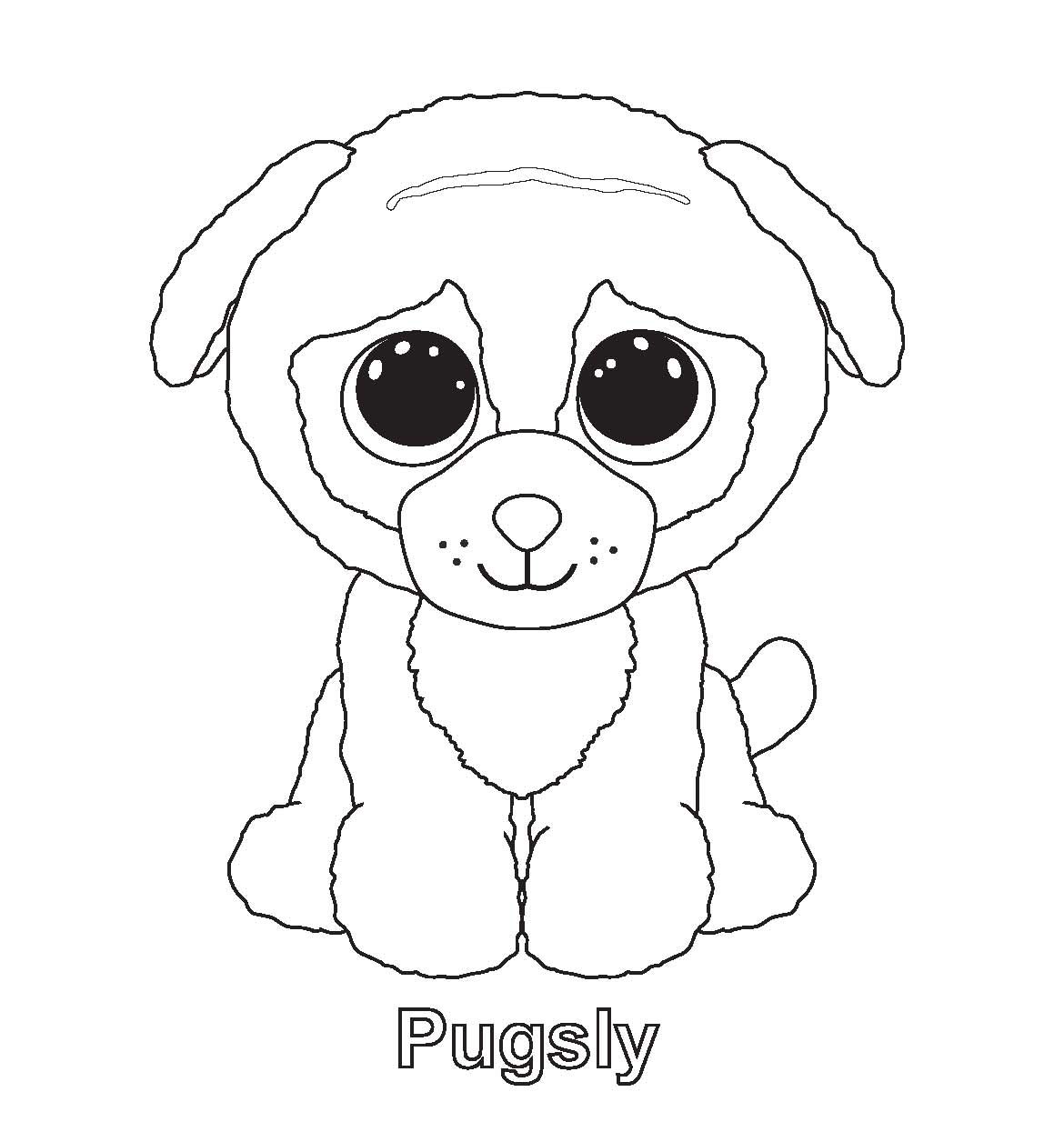 Pugsly - Beanie Boo Coloring Pages