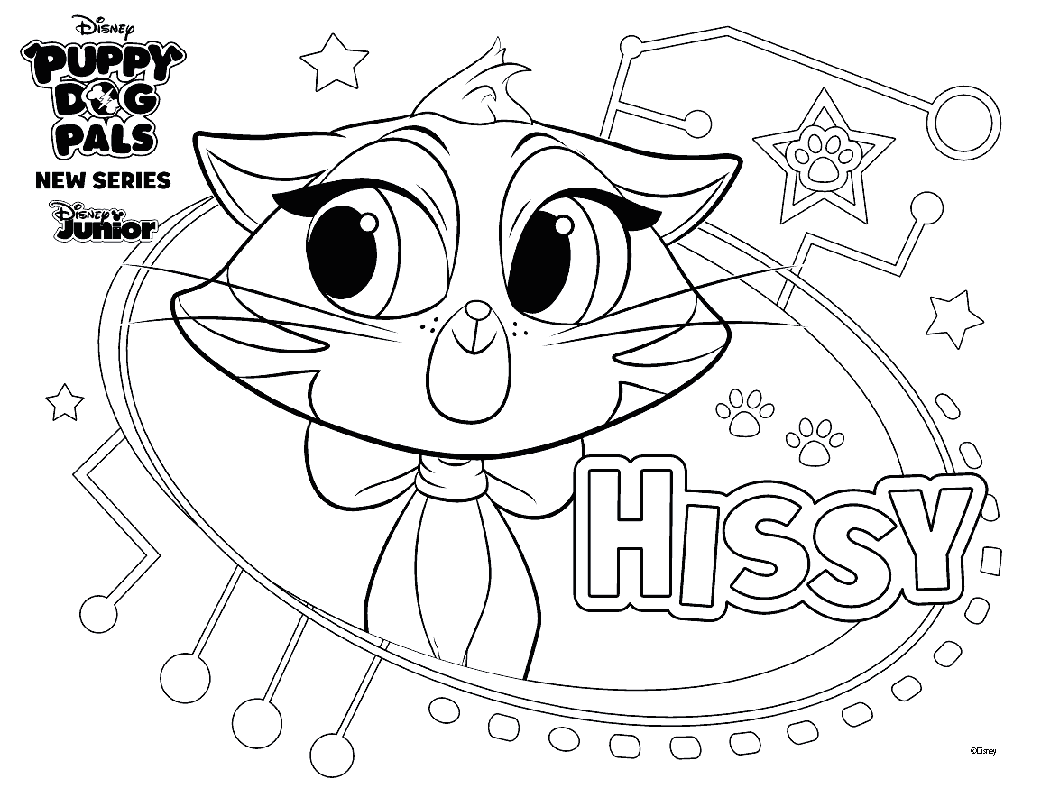 Puppy Dog Pals Coloring Pages - Hissy