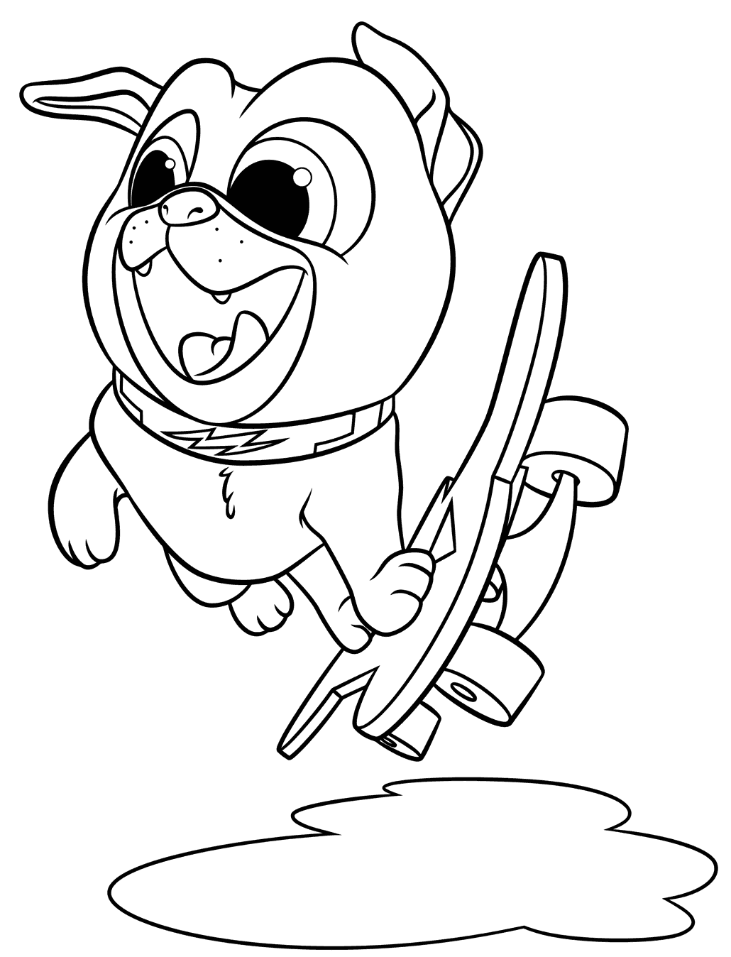 Puppy Dog Pals Skateboard Coloring Pages