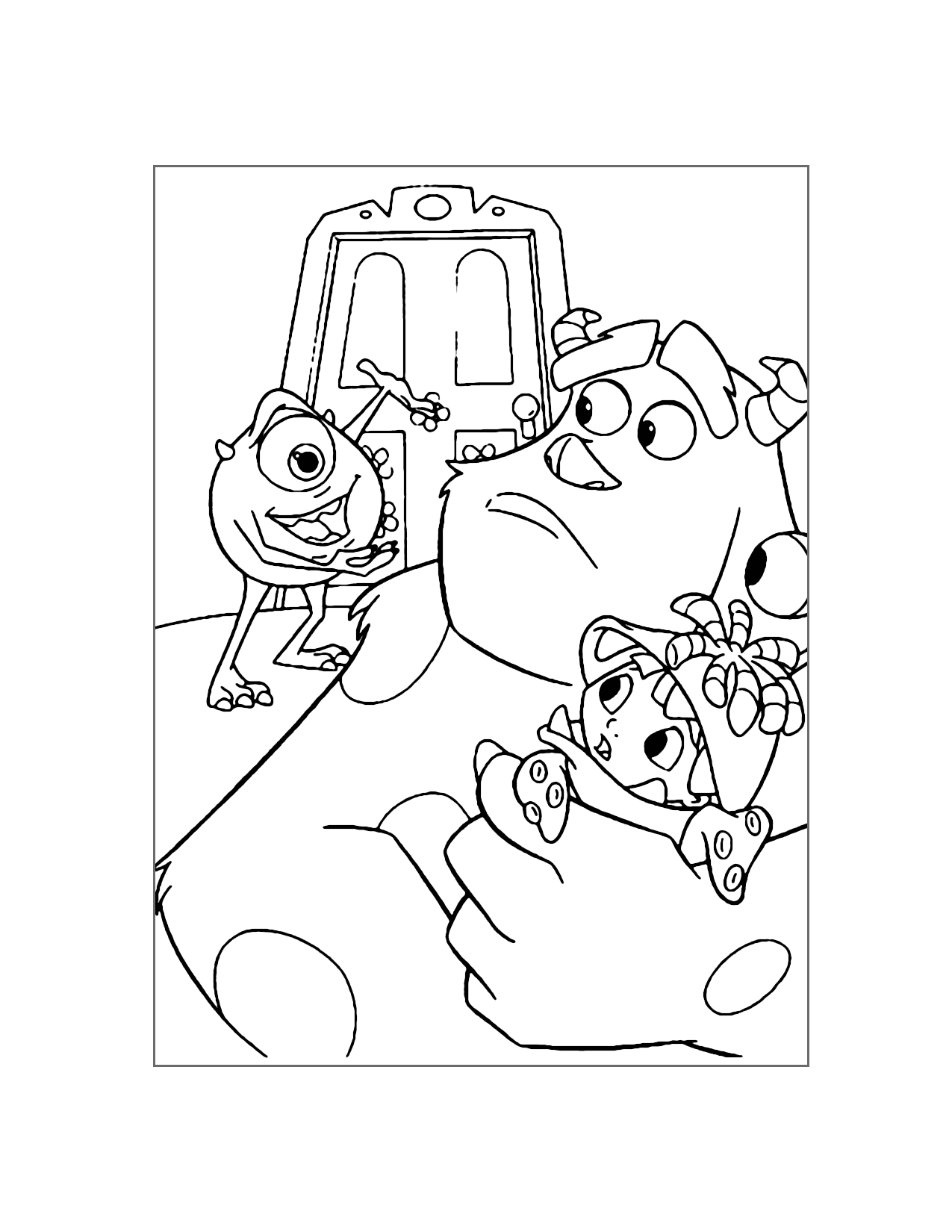 Put Boo Back Monsters Inc Coloring Page