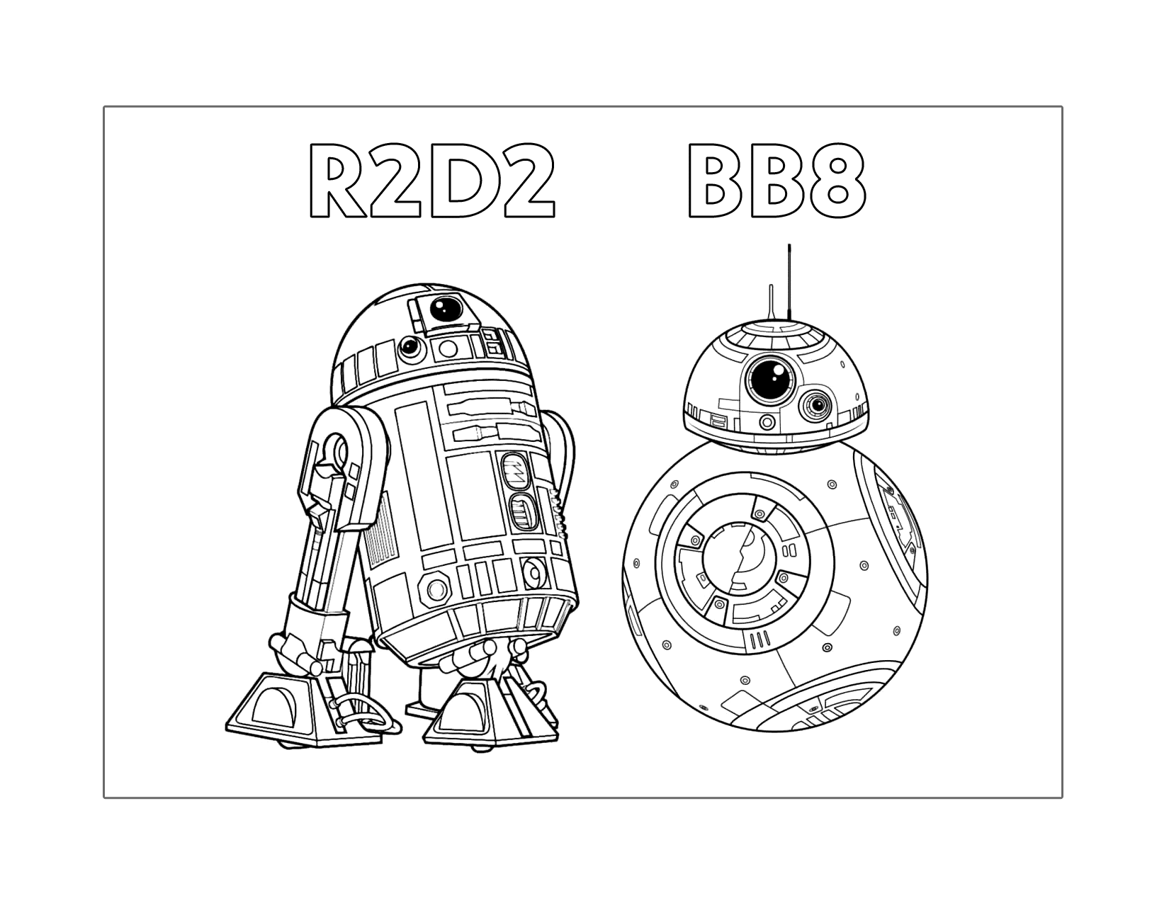 R2d2 And Bb8 Coloring Page