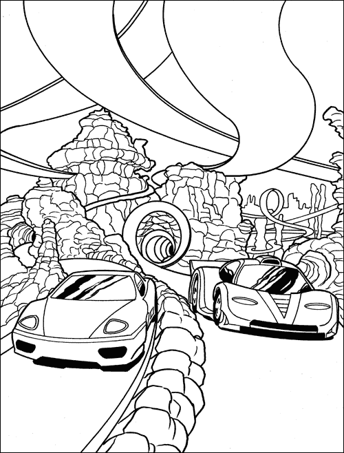 Race Cars Coloring Pages Race