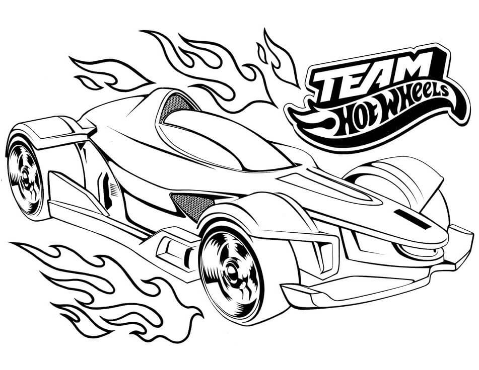 Racecar Coloring Pages Hotwheels