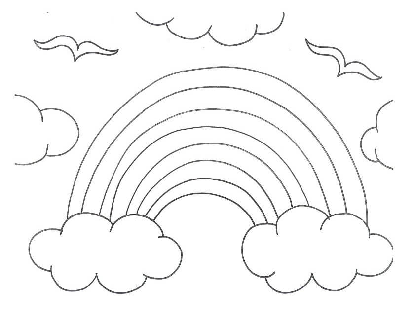 Rainbow Coloring Page Printables