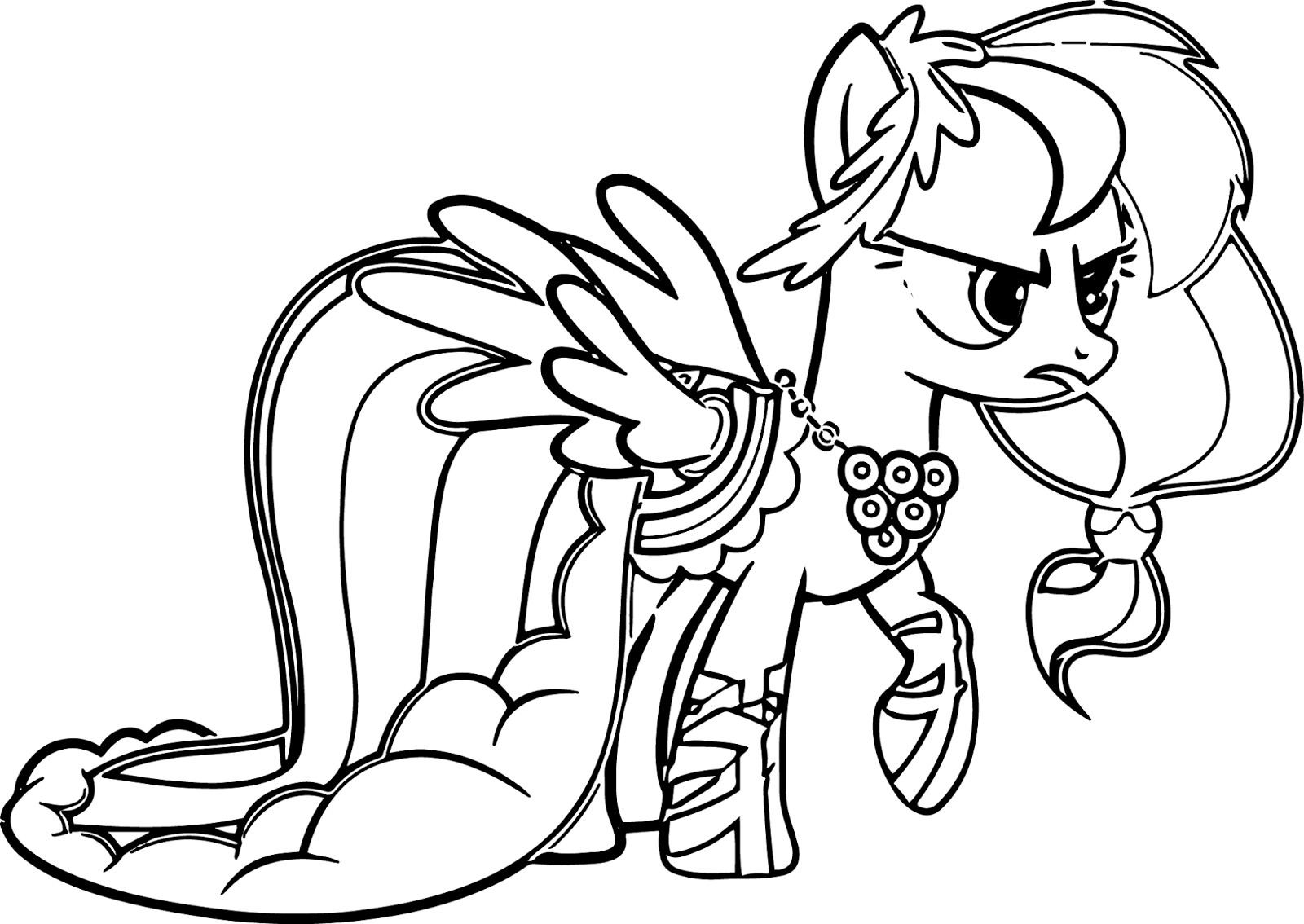Rainbow Dash Costume Coloring Pages