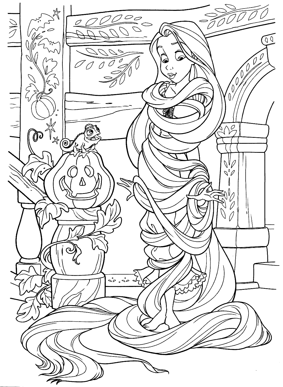 Rapunzel Coloring Page For Adults