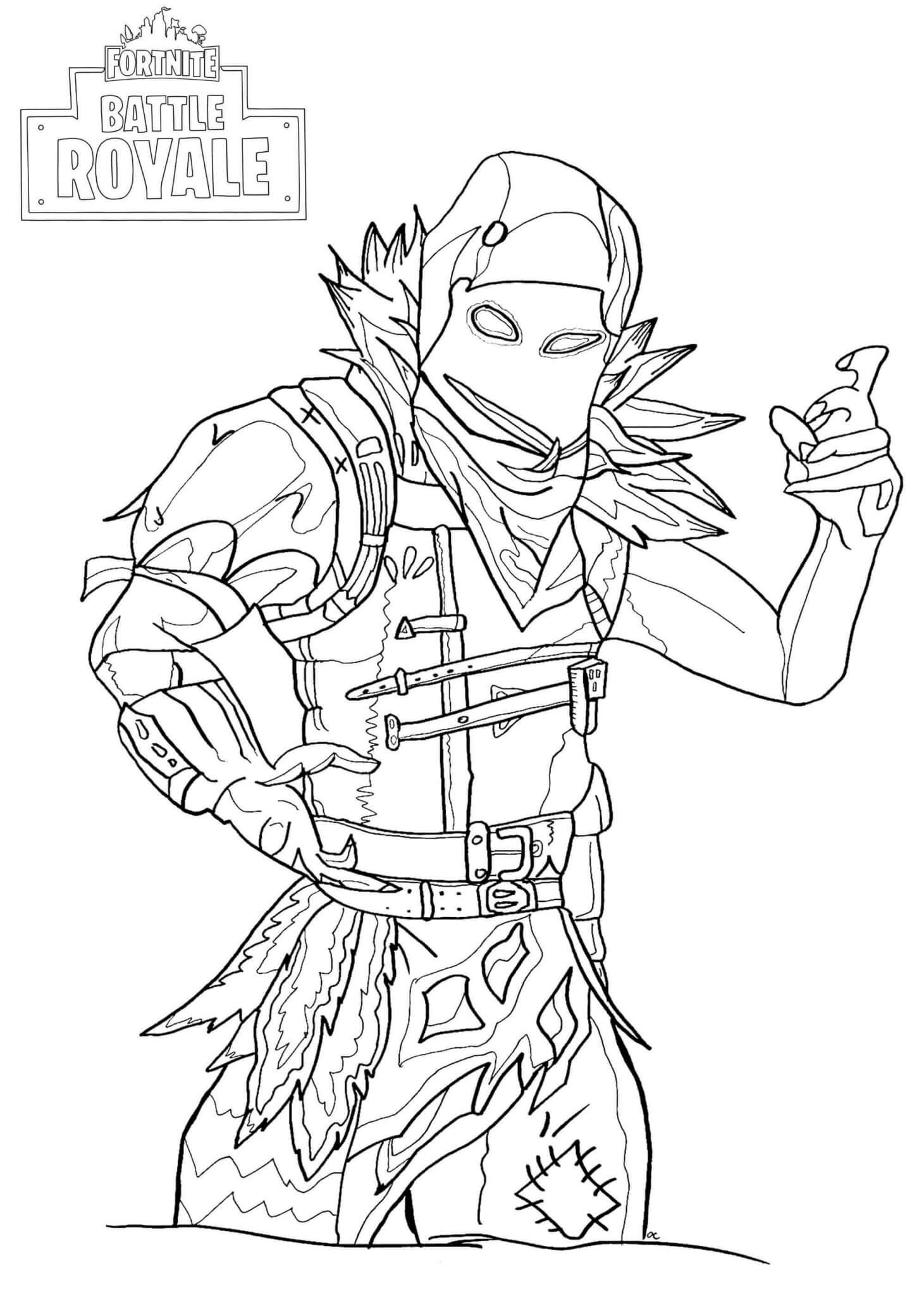 Raven Skin Fortnite Coloring Pages 1461x2048
