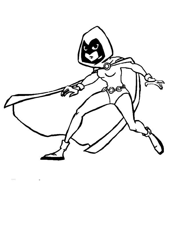 Raven Teen Titan Coloring Pages