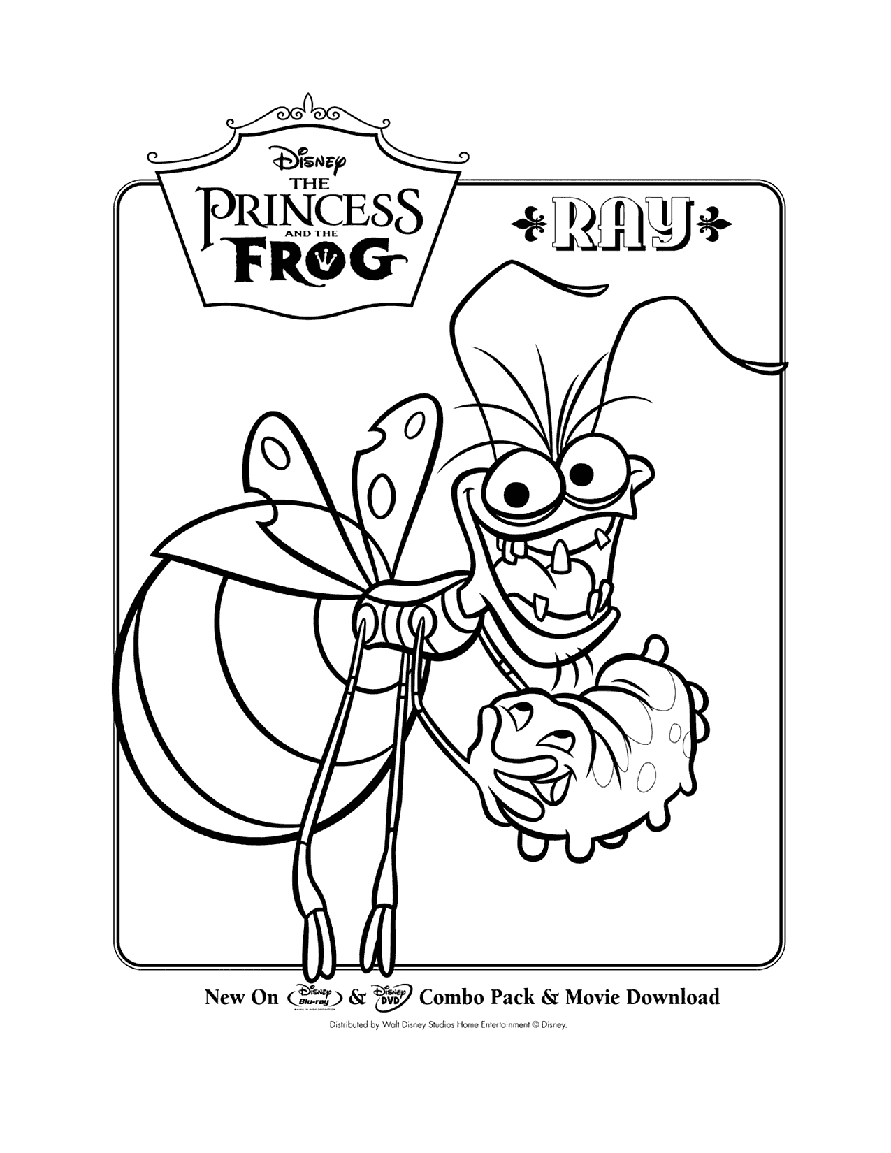 Ray Princess And The Frog Coloring Page