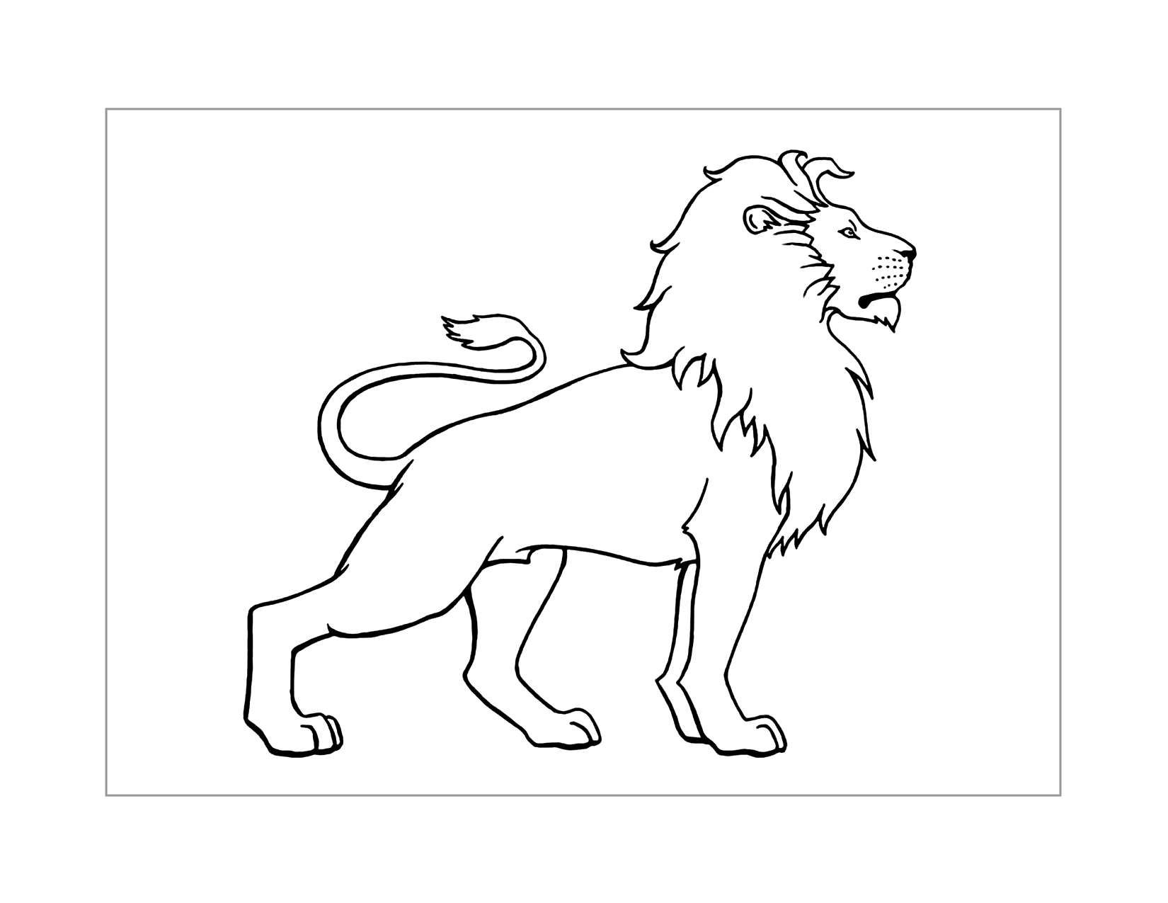 Regal Lion Coloring Page