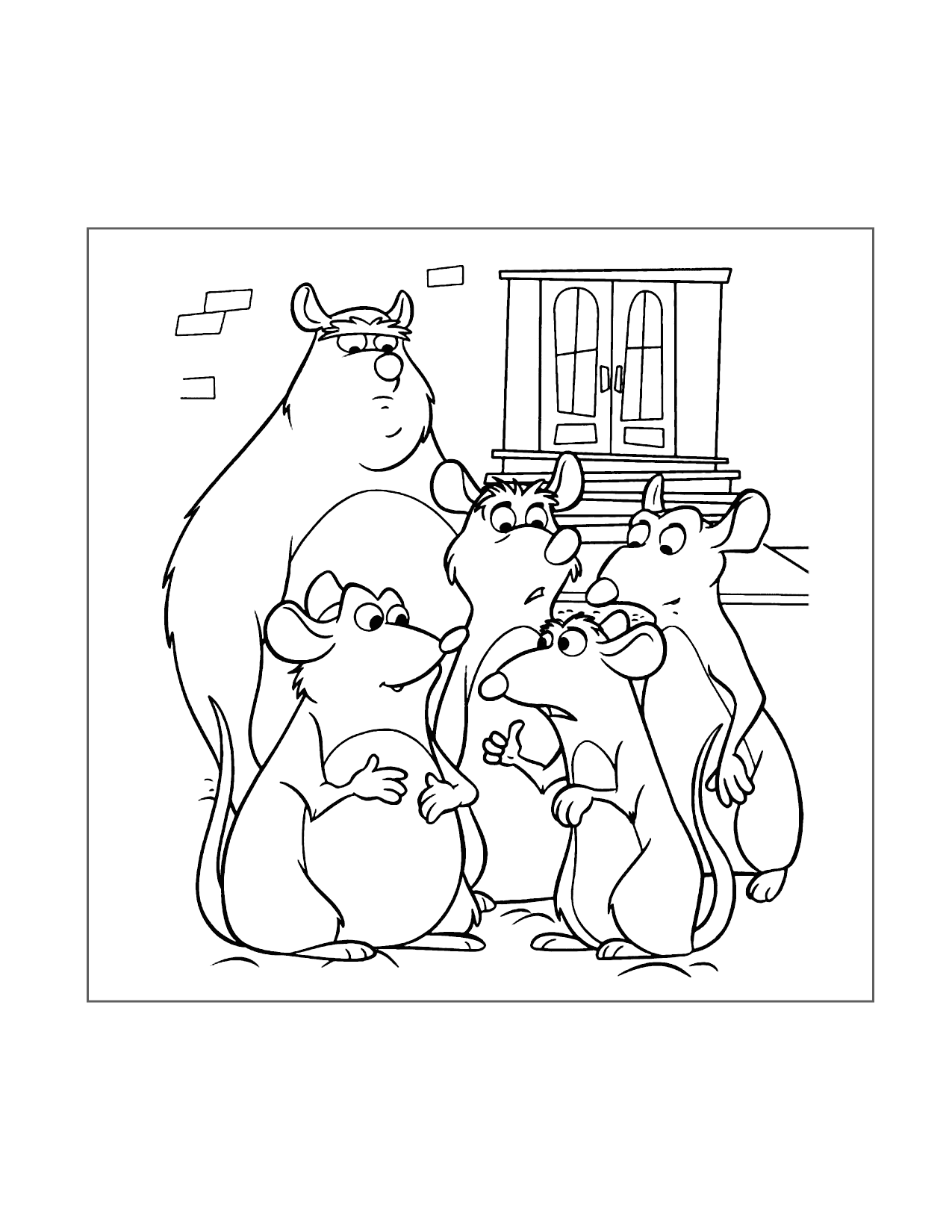 Remy And The Rats Ratatouille Coloring Page