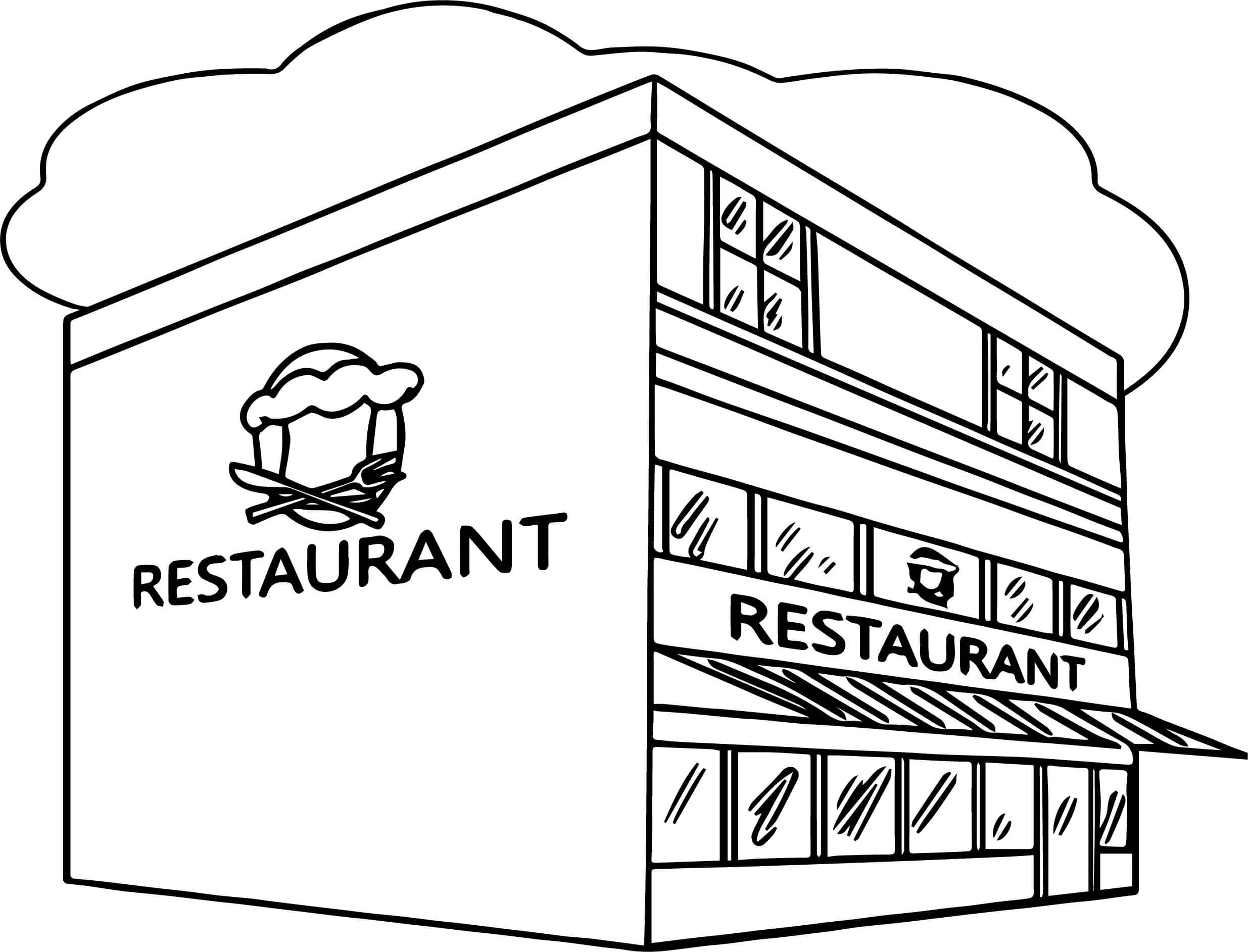 Restaurant Coloring Pages