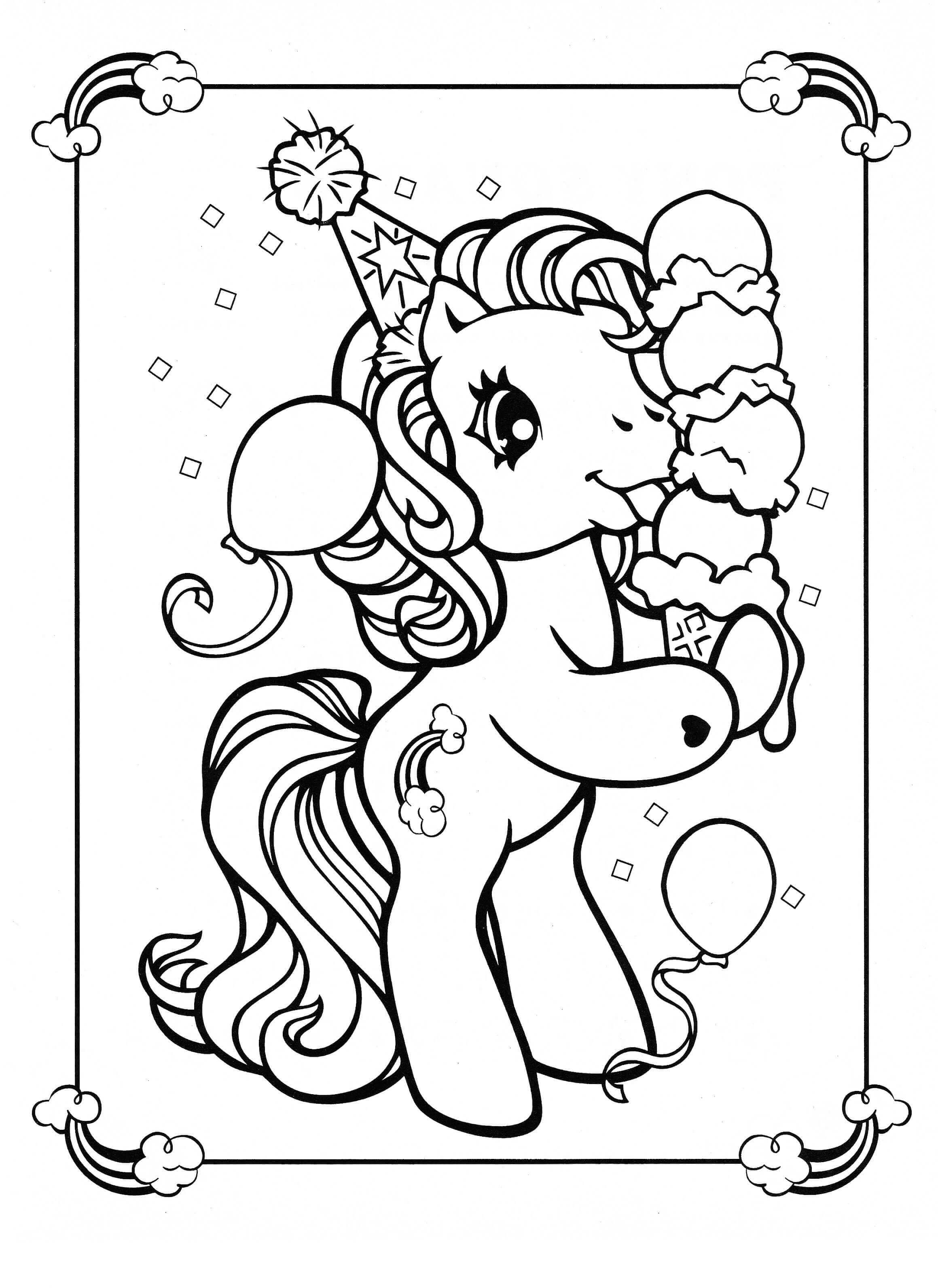Retro Rainbow Dash Free Coloring Pages