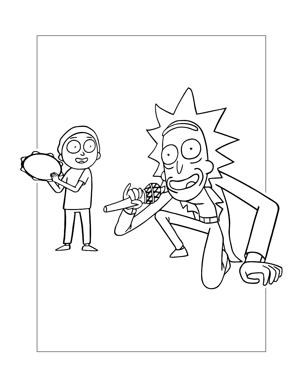 Rick And Morty Getting Schwifty Coloring Page