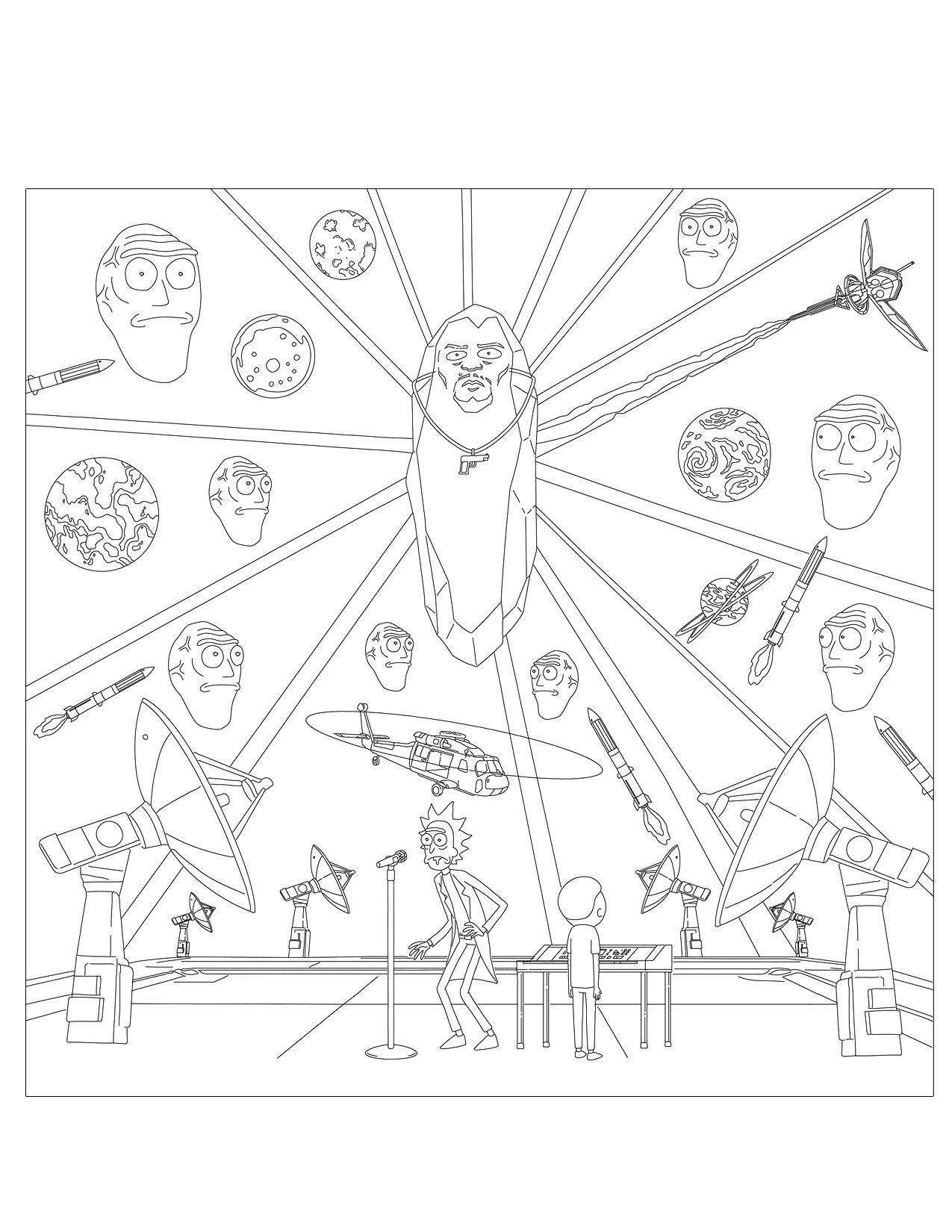 Rick And Morty Show Me What You Got Coloring Page
